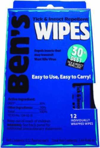 AMK BENS 30 INSECT Repellent 30% DEET Wipes 12 PERBOX