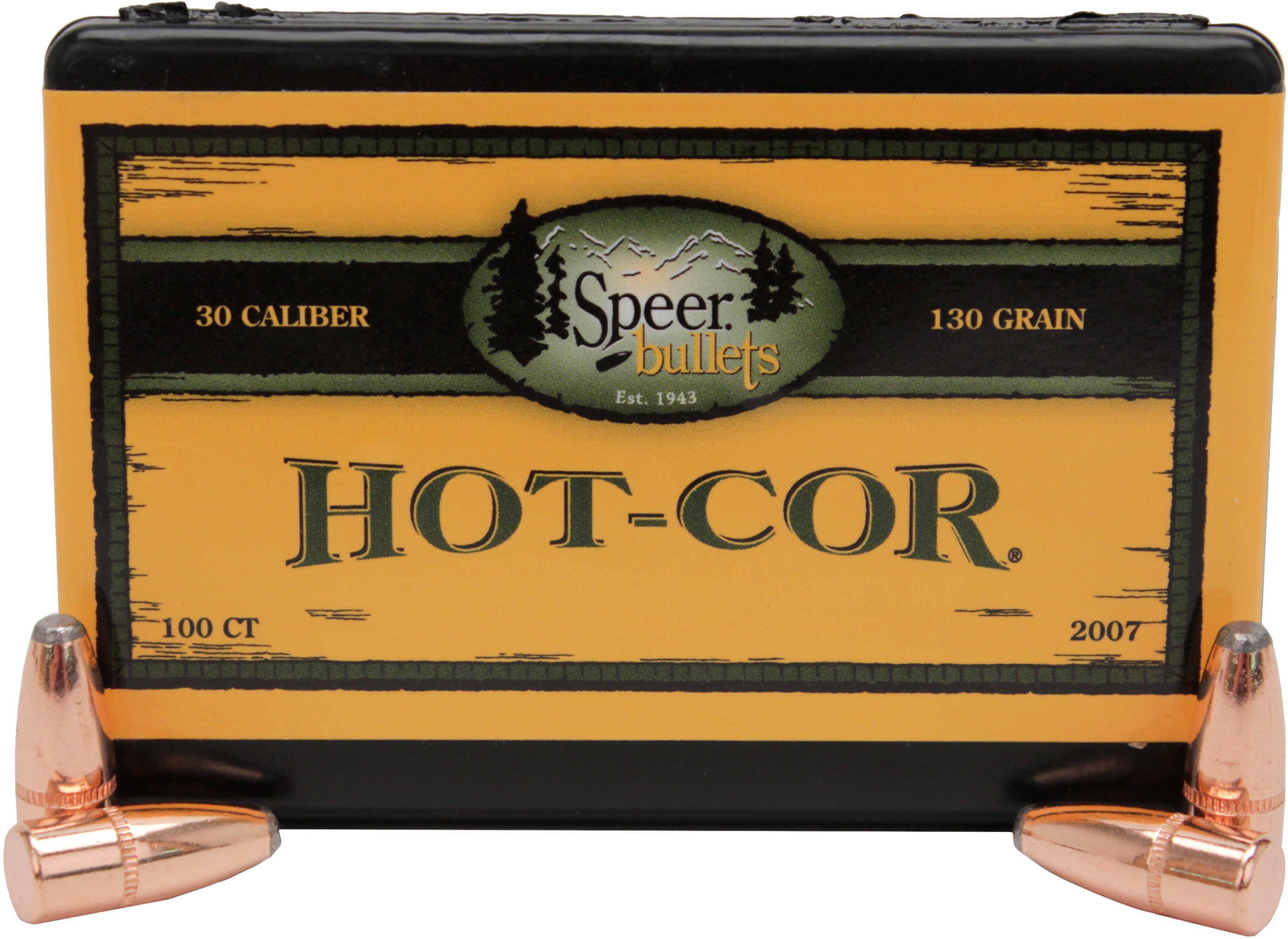 Speer Bullets 2007 Hot-Cor 30 Caliber .308 130 GR Soft Point Flat Nose (SPFN) 100 Box