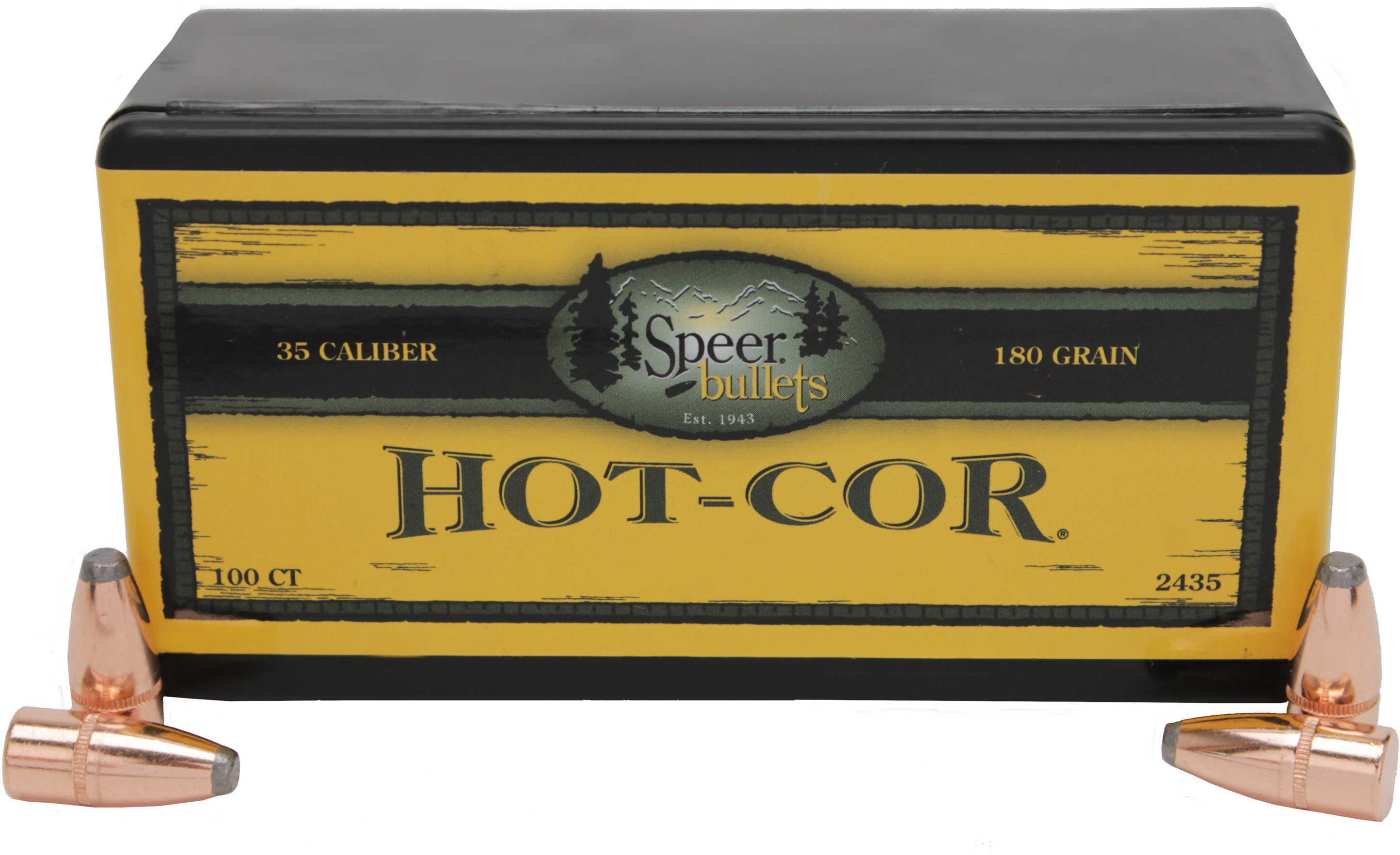 Speer 35 Caliber 180 Grain Flat Nose Soft Point 100/Box Md: 2435 Bullets