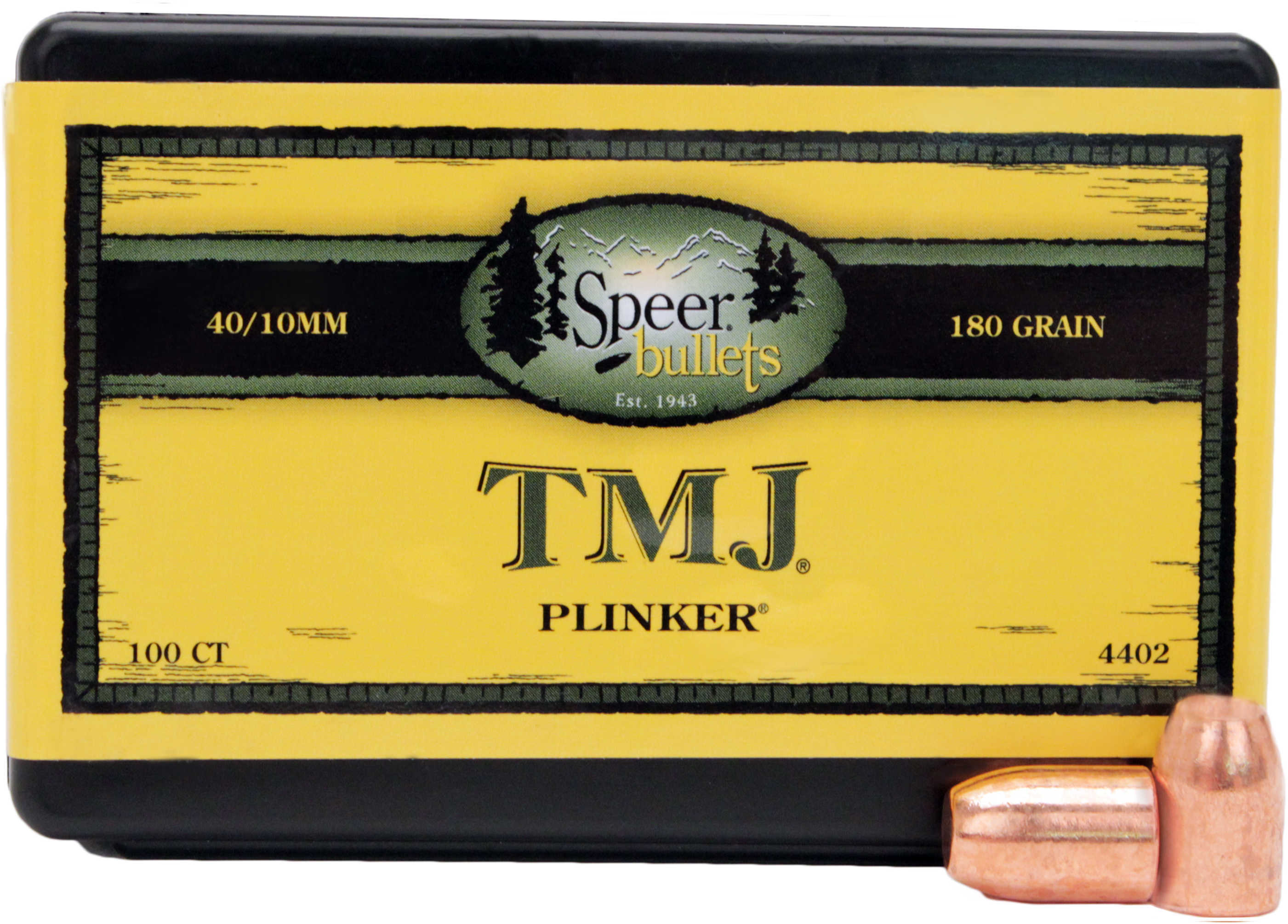 Speer 40/10MM Caliber 180 Grain Encased Uni-Core Full Metal Jacket 100/Box Md: 4402 Bullets