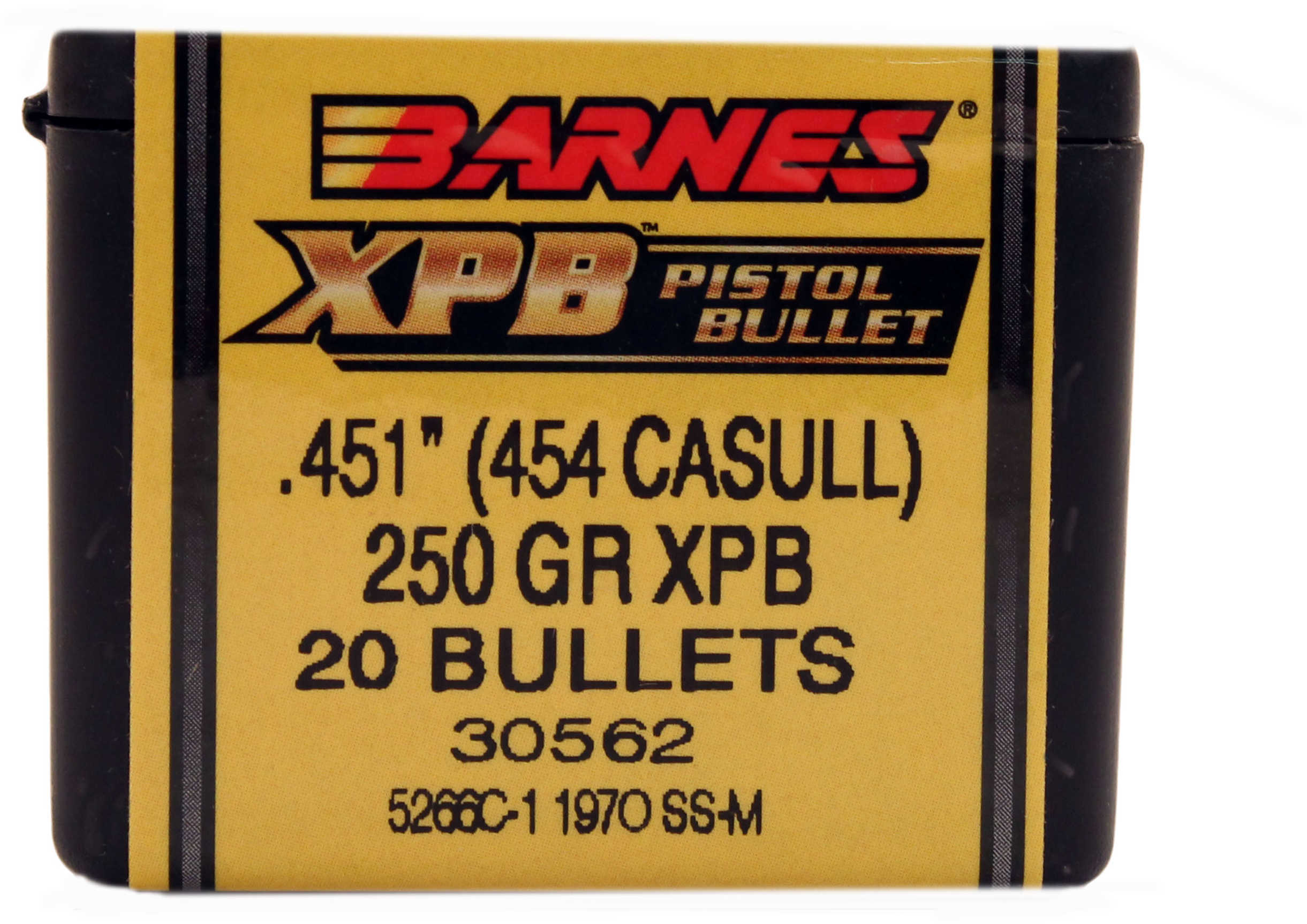 Barnes Solid Copper Heat Treated X-Pistol Bullets 45 Caliber 250 Grain 20/Box Md: 45123