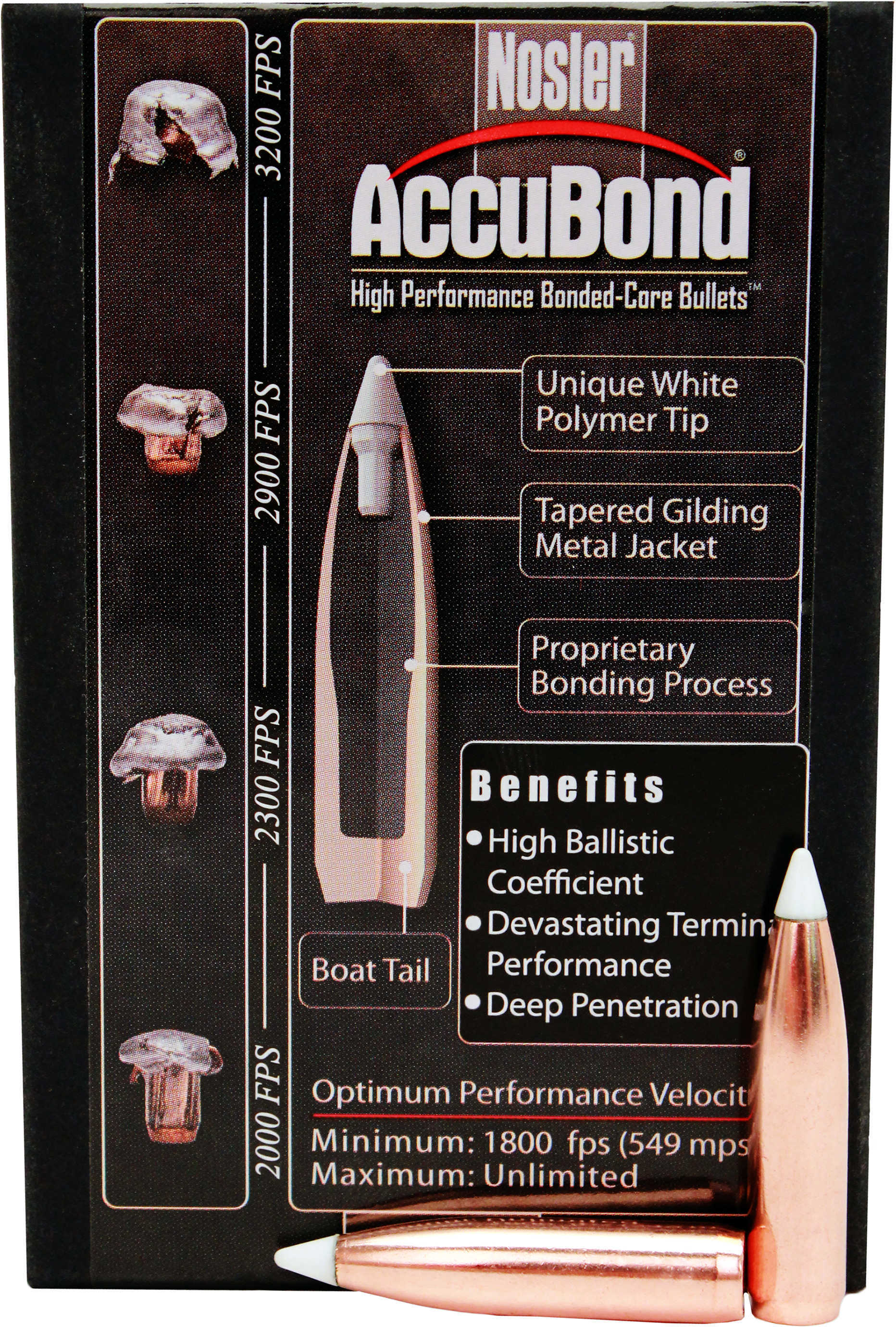 Nosler Accubond 270 Caliber 140 Grain Spitzer Bullet 50/Box Md: 54765