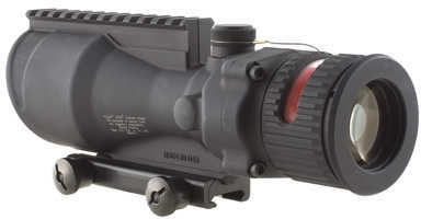 Trijicon 100002 ACOG 6x 48mm Obj 17 ft @ 100 yds FOV Black Matte Finish Illuminated Red Chevron 308 BAC