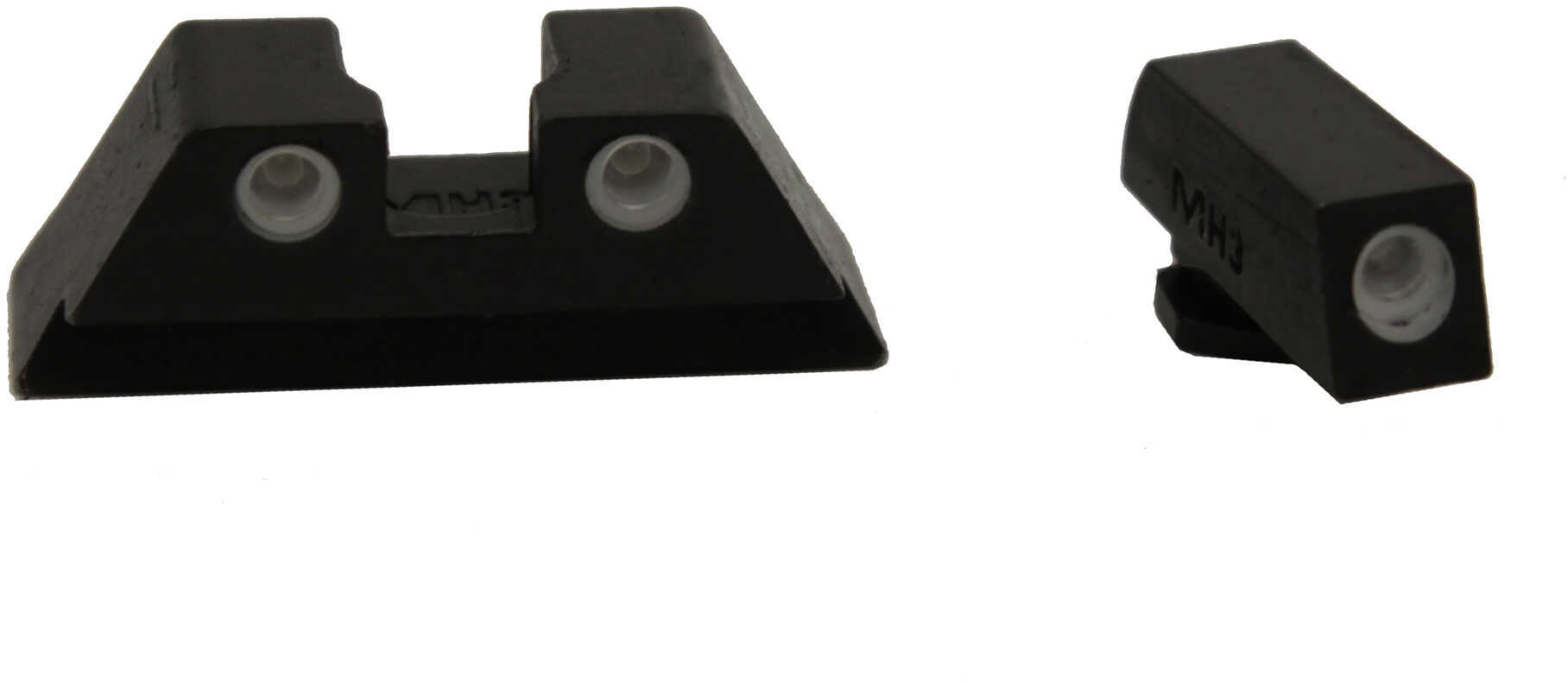 Meprolight 10222 Tru-Dot Night Sight Set Fits Glock 20/21/29/30/36/41 Tritium Green Front Rear Black