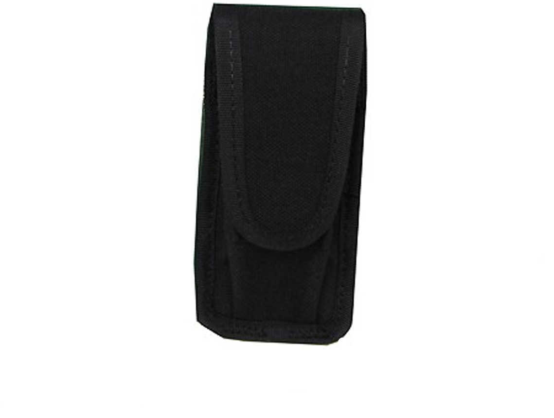 Uncle Mikes Black Kodra Universal Single Mag Case Fits 9mm 40 S&W Row 10mm .45 ACP Metal Mags & Police Type