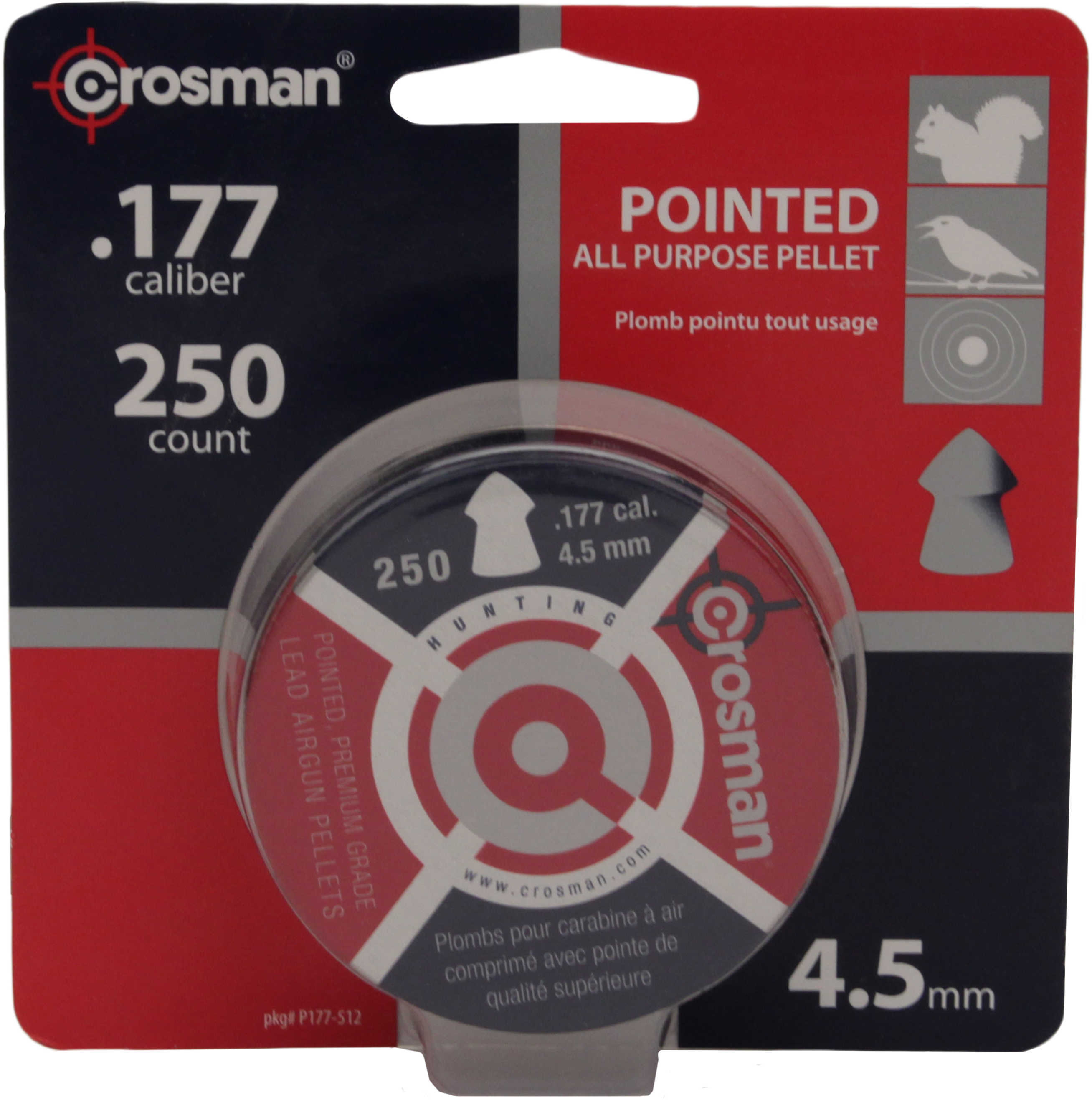 Crosman Pellets Pointed .177 Caliber 250/Can