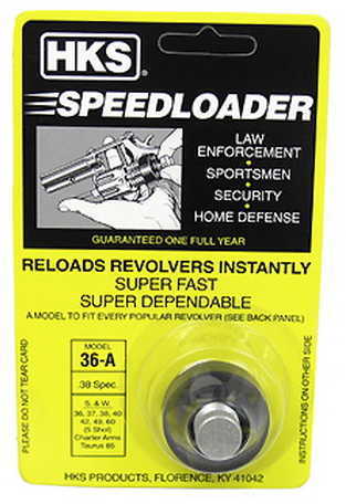 HKS Speedloader 357 Magnum Fits S&W J Frame Taurus 605 Ruger® Black 36A