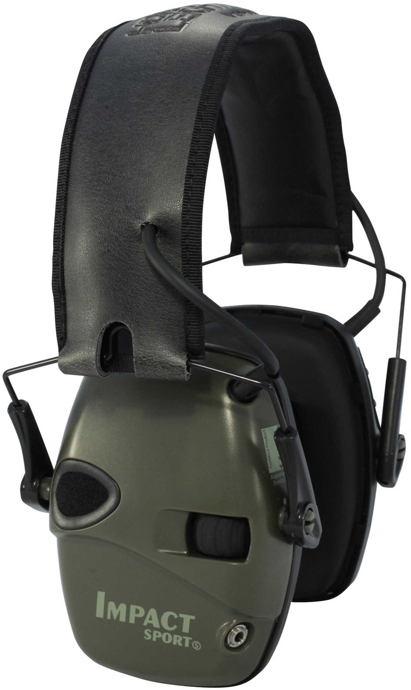 Howard Leight Impact Sport Electronic Earmuff Folding OD Green R-01526