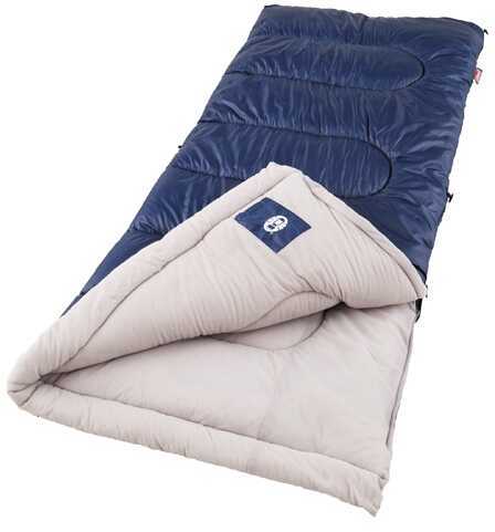 Coleman Brazos 75x33 Inch Rectangle Sleeping Bag Navy/Beige