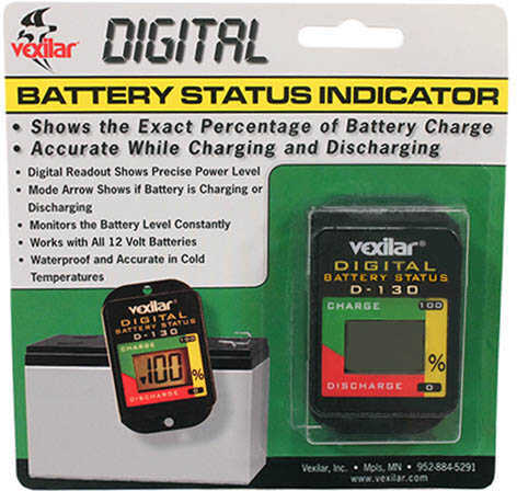 Vexilar Digital Battery Status Gauge D-130