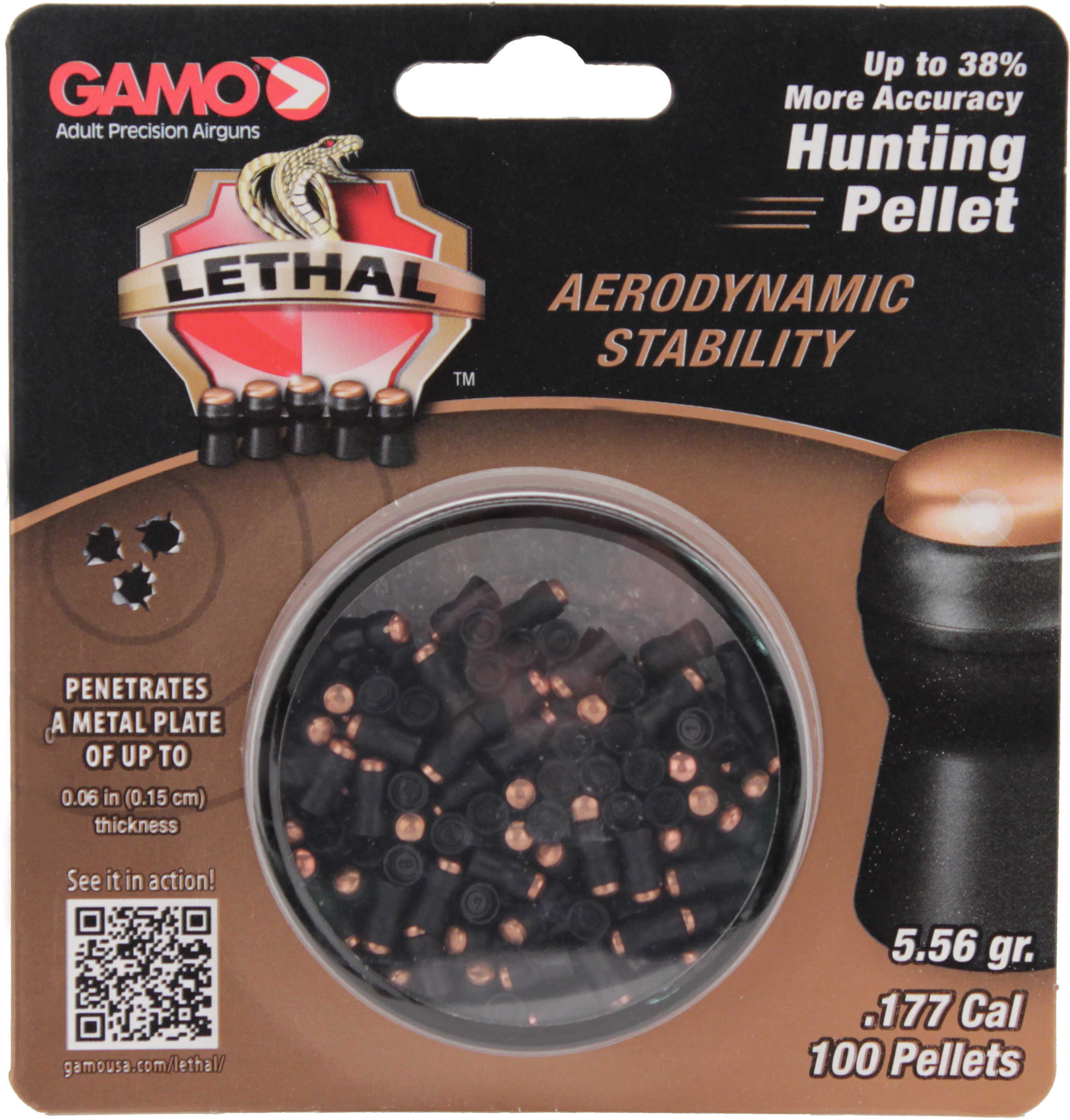 Gamo Lethal Pellets 177PEL Blister Card 100/Pack 632274054