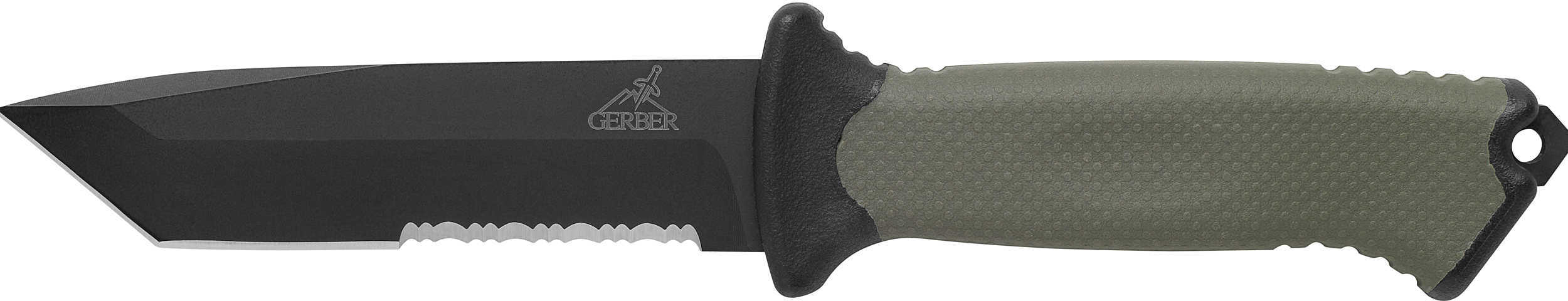 Gerber 000558 Prodigy Fixed 420 Stainless Tanto Blade Textured Soft Rubber