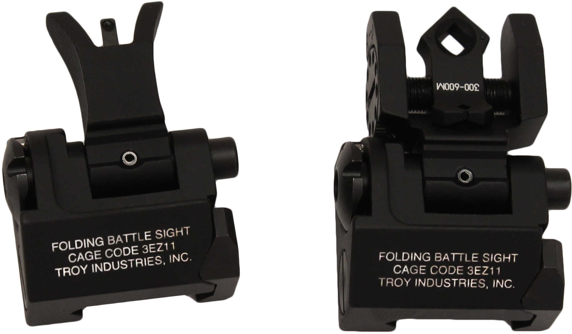 Troy Ind MCMSTB01 BattleSight Micro Set M4/DOA Tritium Weapons w/Raised Top Rail Picatinny Mount Aluminum Black