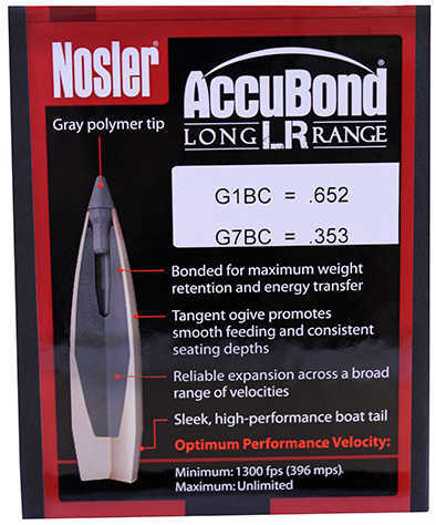 Nosler Accubond LR 7MM 168 Grain 100CT