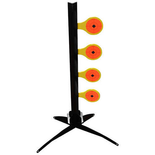 Birchwood Casey 47421 World Of Targets Dueling Tree Steel 1 Stand/4 Black/Orange/Yellow