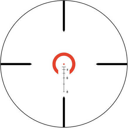 Trijicon 1600005 VCOG 1-6x 24mm Obj 95-15.9 ft @ 100 yds FOV Black Finish Horseshoe Dot/Crosshair 308 175 Grain Ballisti