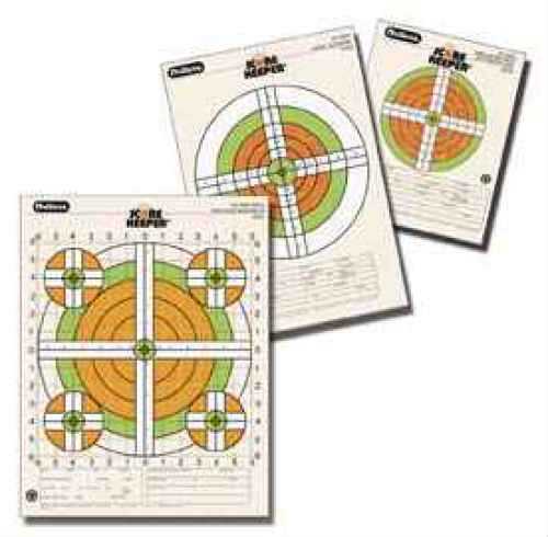 Champion Traps & Targets Fluorescent Orange/Green Bullseye Scorekeeper 100 Yard Small Bore Rifle 12 Pack 45762