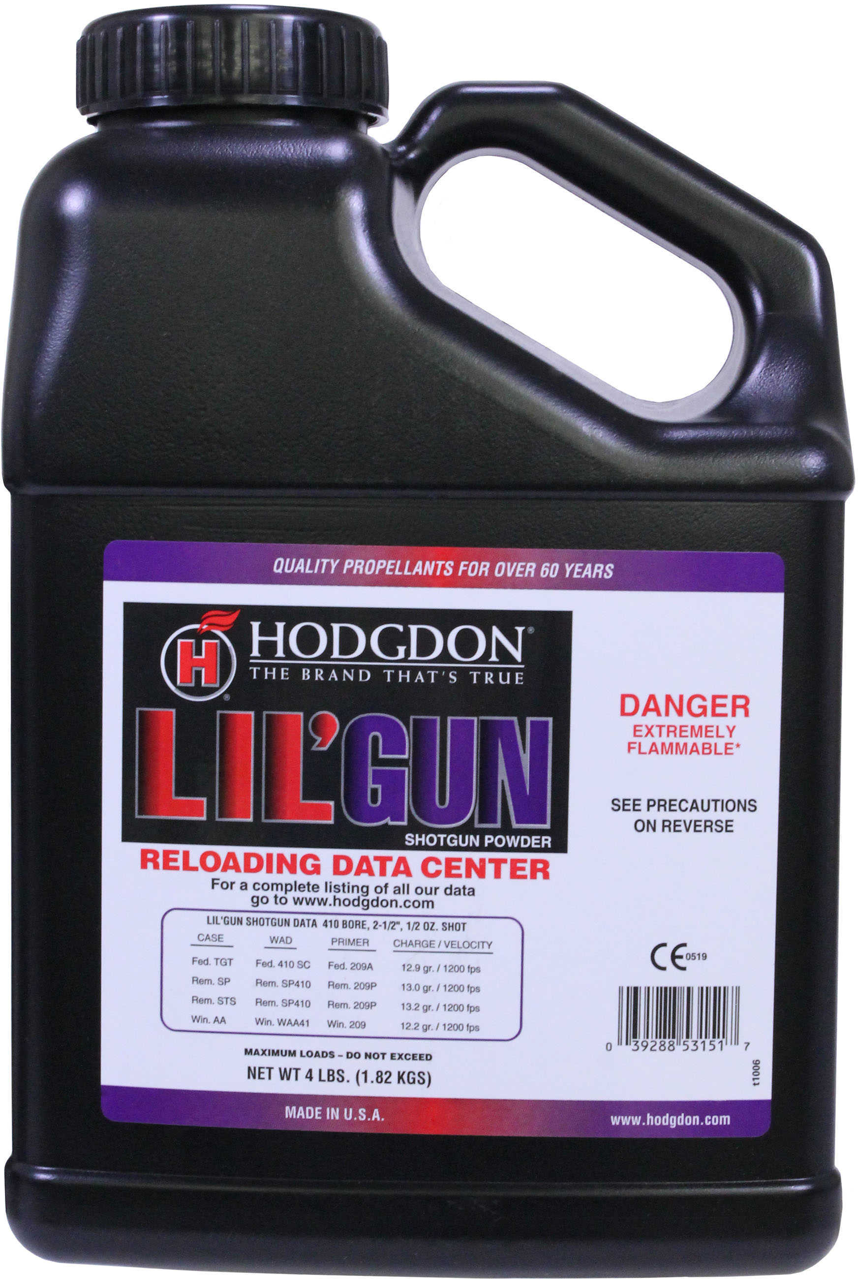 Hodgdon Powder Lil Gun Smokeless 4 Lb