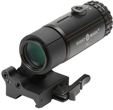 Sightmark 3x T-3 Magnifier with Locking Quick Detach Flip to Side Mount Aluminum Housing Matte Black Finish