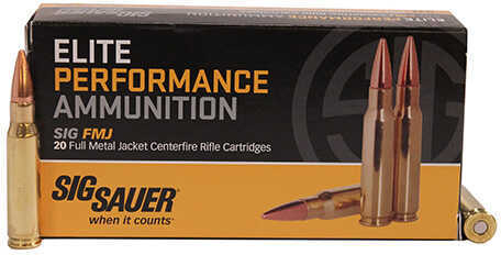 308 Win 150 Grain Full Metal Jacket 20 Rounds Sig Sauer Ammunition 308 Winchester