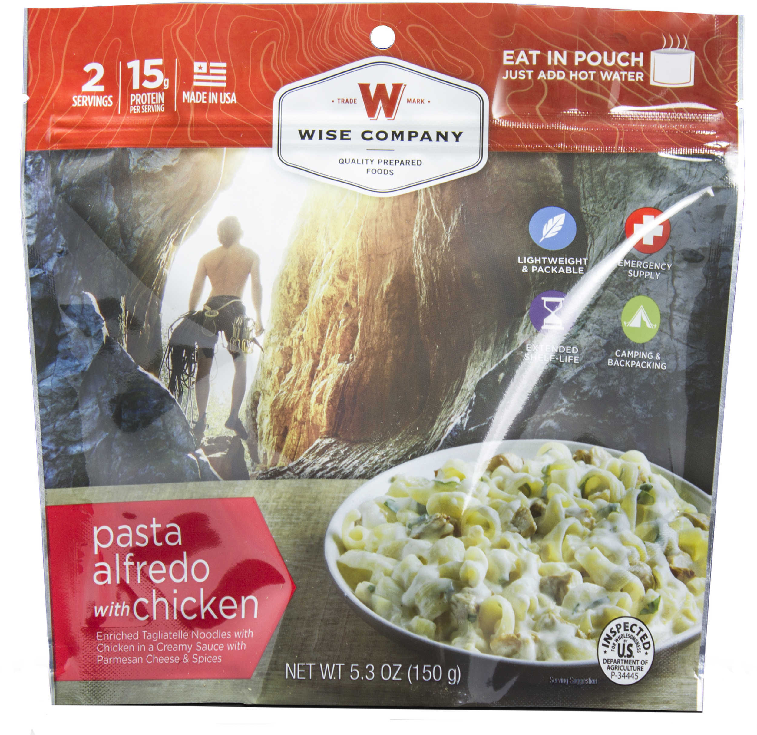 Wise Foods 05902 Outdoor Kit Pasta Alfredo with Chicken Dehydrated/Freeze Dried