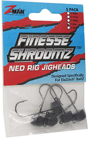 Z-Man Fishing Products Finesse Shroomz Jig Hook 1/6 Ounce, Black Md: FJH16-02PK5