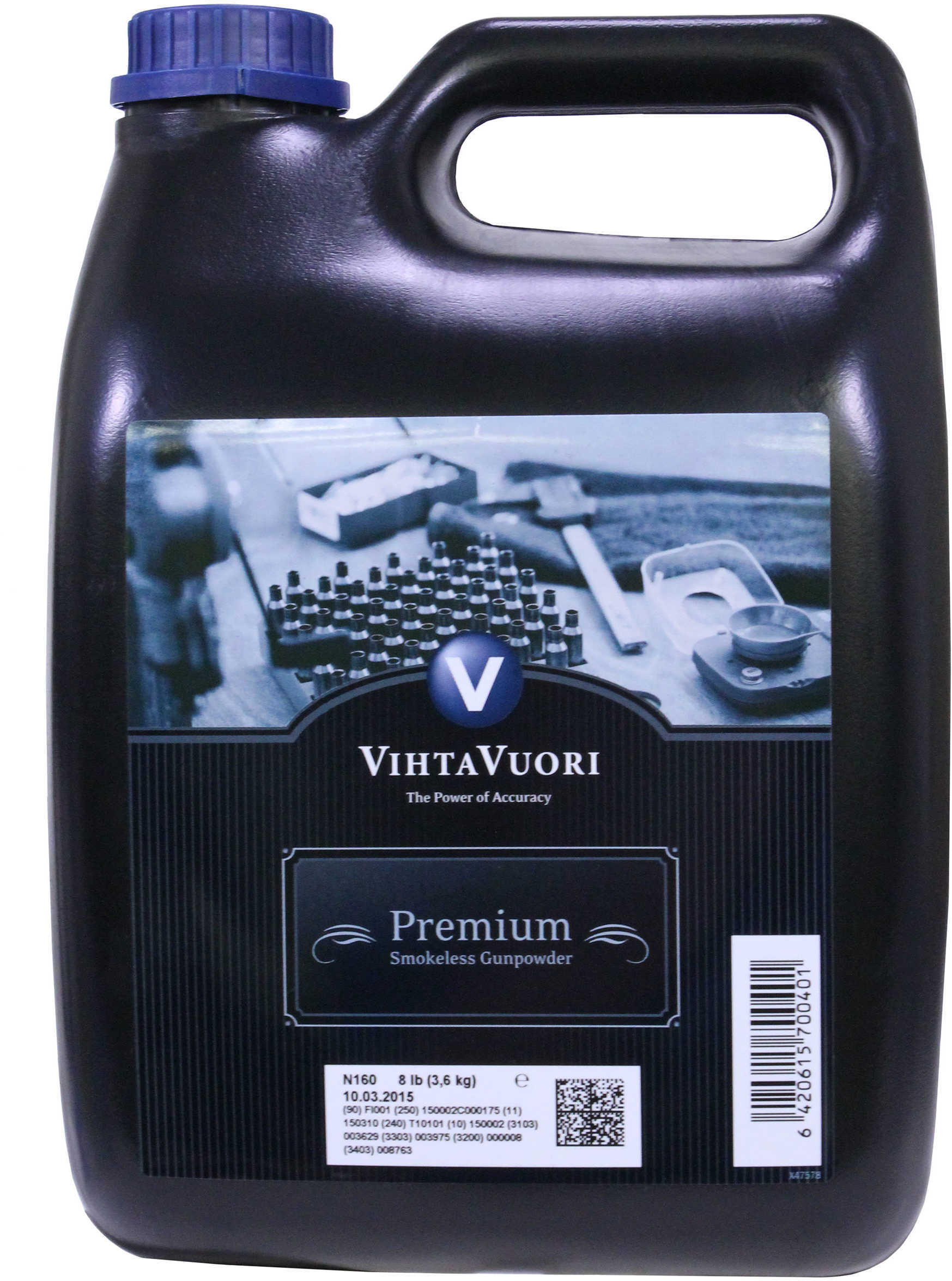 VihtaVuori N160 Smokeless Rifle Powder 8 Lb