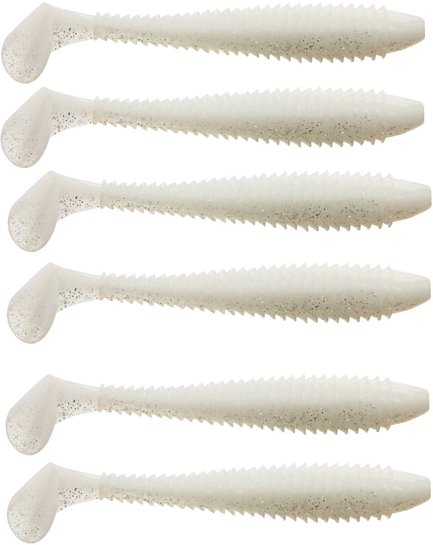 Strike King Rage Tail Swimmer 4In 6Pk Pearl Flash Model: RGSW434-266