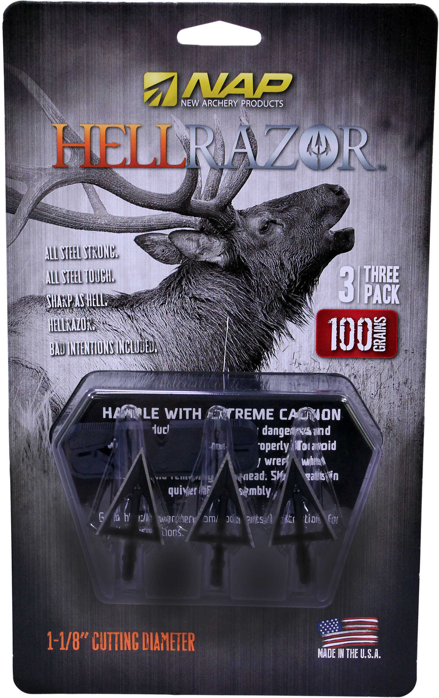 NAP HellRazor Broadhead 100 gr. 3 pk. Model: 60-410