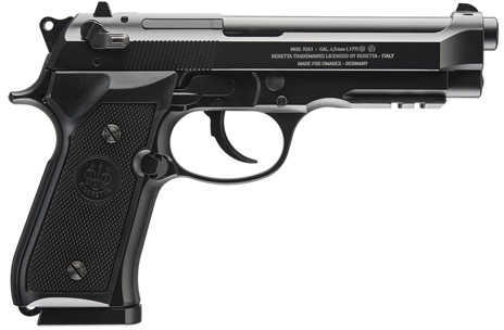 Umarex Beretta M92 A1 .177 BB 4.5" Barrel Black Synthetic Grips CO2 Powered 26Rd 350 Feet Per Second BLOWBACK Action Cla