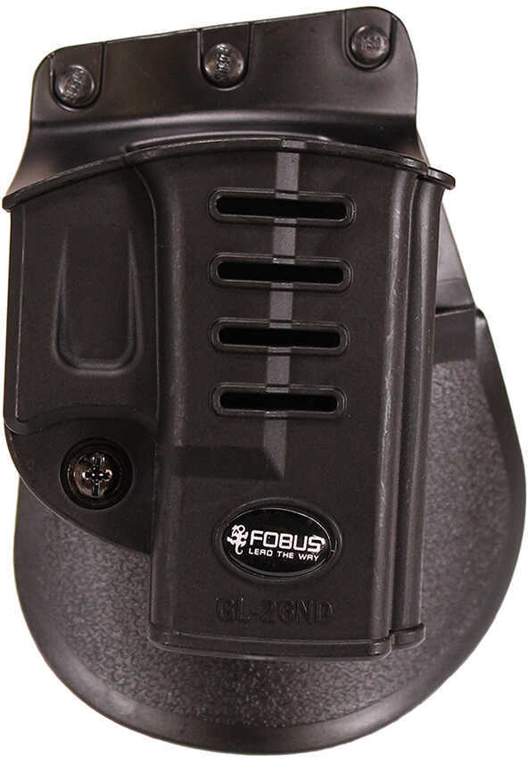 Fobus Gl26nd Standard Paddle 3" Barrel for Glock 26 Plastic Black