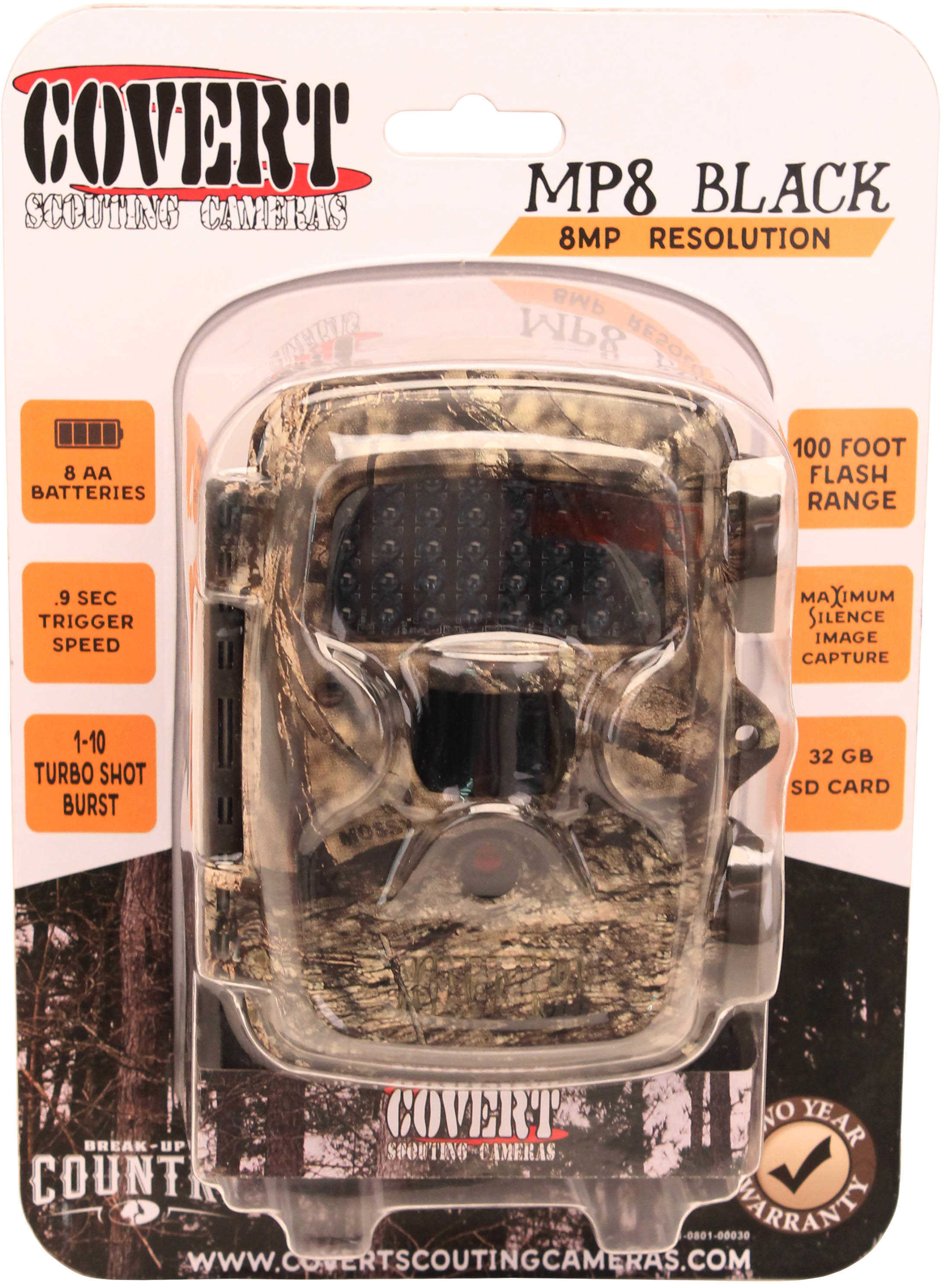 Covert Scouting Cameras 5212 MP8 Black Trail Mossy Oak Break-Up Country