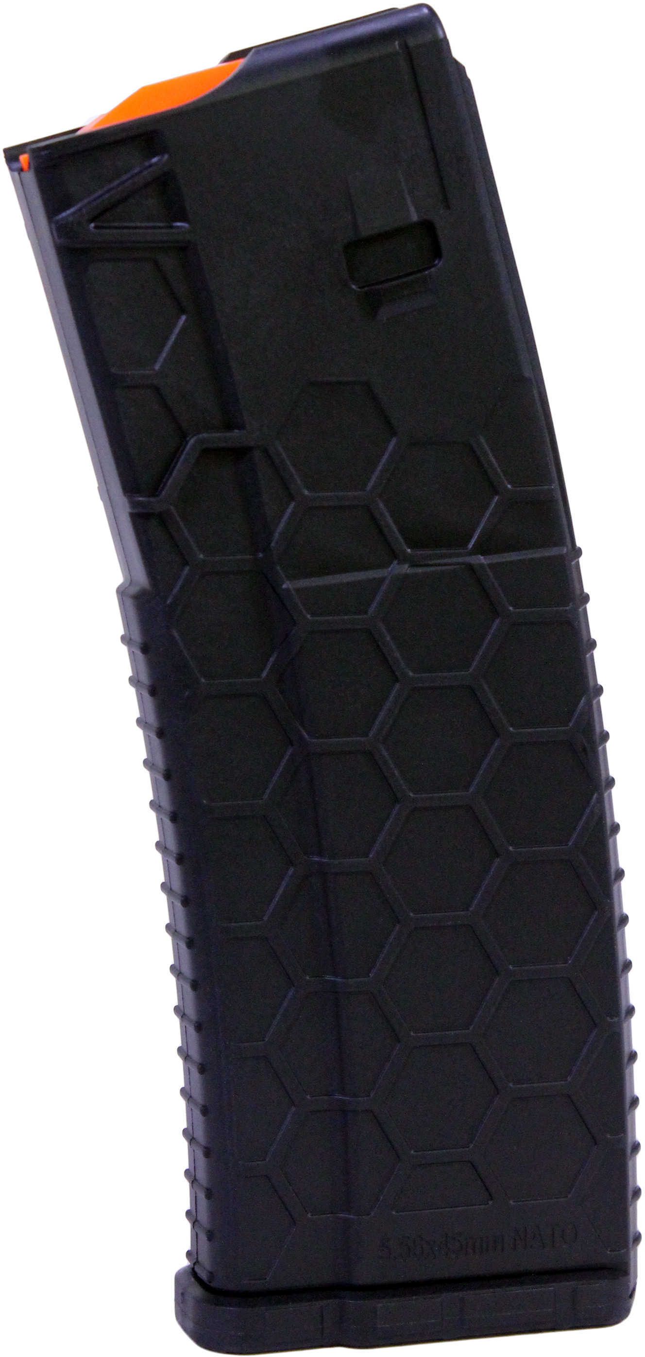 Sentry Hexmag Series 2 AR-15/M4/M16 Rifle Magazine Black With Orange Follower .223/5.56x45mm 30/Rd