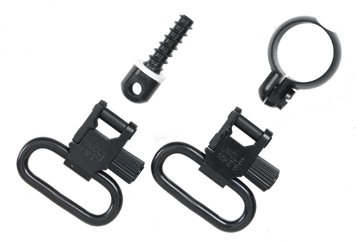 Uncle Mikes Quick Detach Sling Swivel Set Full Band Lever Action Rifles .645-.660 Winchester/Marlin Steel Black