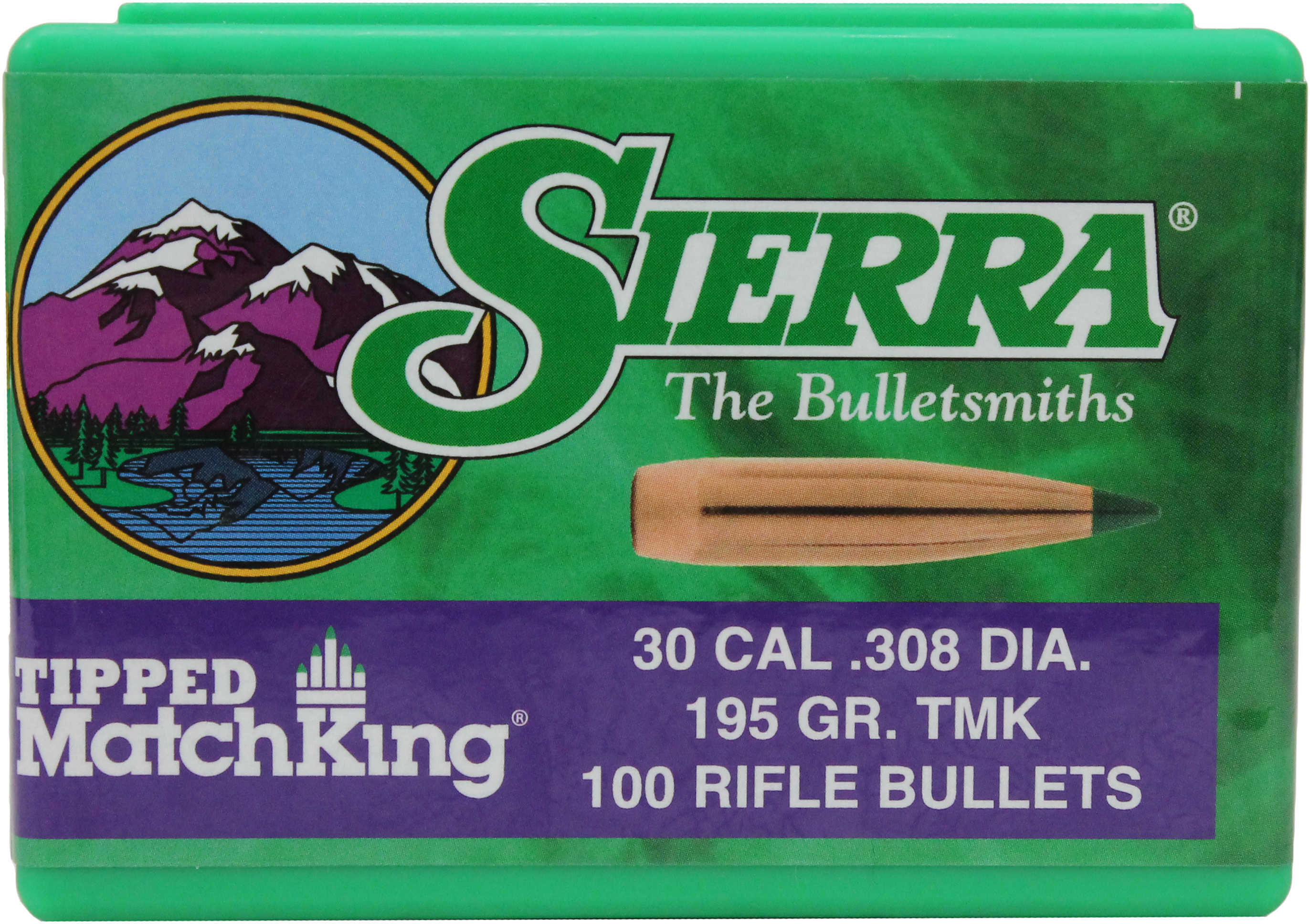 Sierra 7795 Tipped MatchKing 30 Caliber .308 155 GR 100 Box