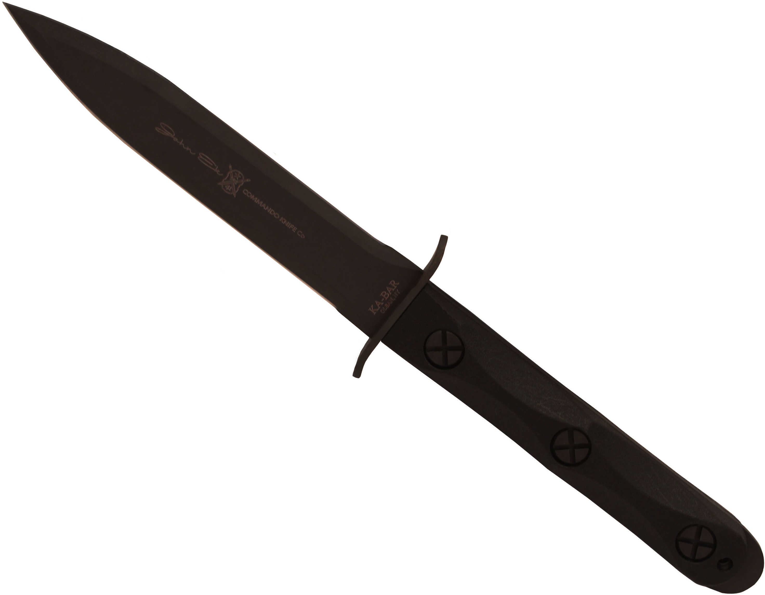 Ka-Bar EK44 Ek Fixed 6.6" 1095 Cro-Van Spear Point Black Fiberglass Reinforced Nylon