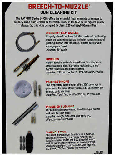 Otis FG70125 Patriot Cleaning Kit .223/5.56mm 15 Piece