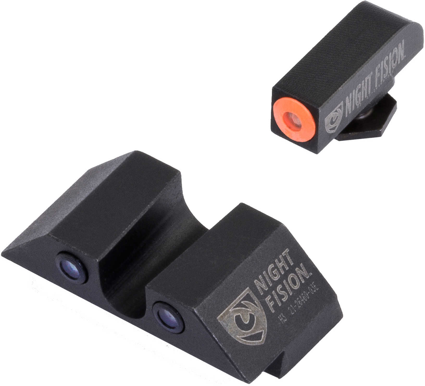 Night Fision GLK00107OZX Sight Set Square Front/U-Notch Rear for Glock 17/17L/19/22-28/31-35/37-39 Tritium Green