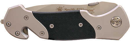 Smith & Wesson 1St Response Drop Point Folding Knife 3 3/10" Blade Black And Silver