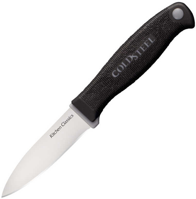 Cold Steel Cs-59KSPZ Kitchen Classics Paring 3" Fixed Plain Cryo 4116 SS Blade/Black Kray-Ex Handle