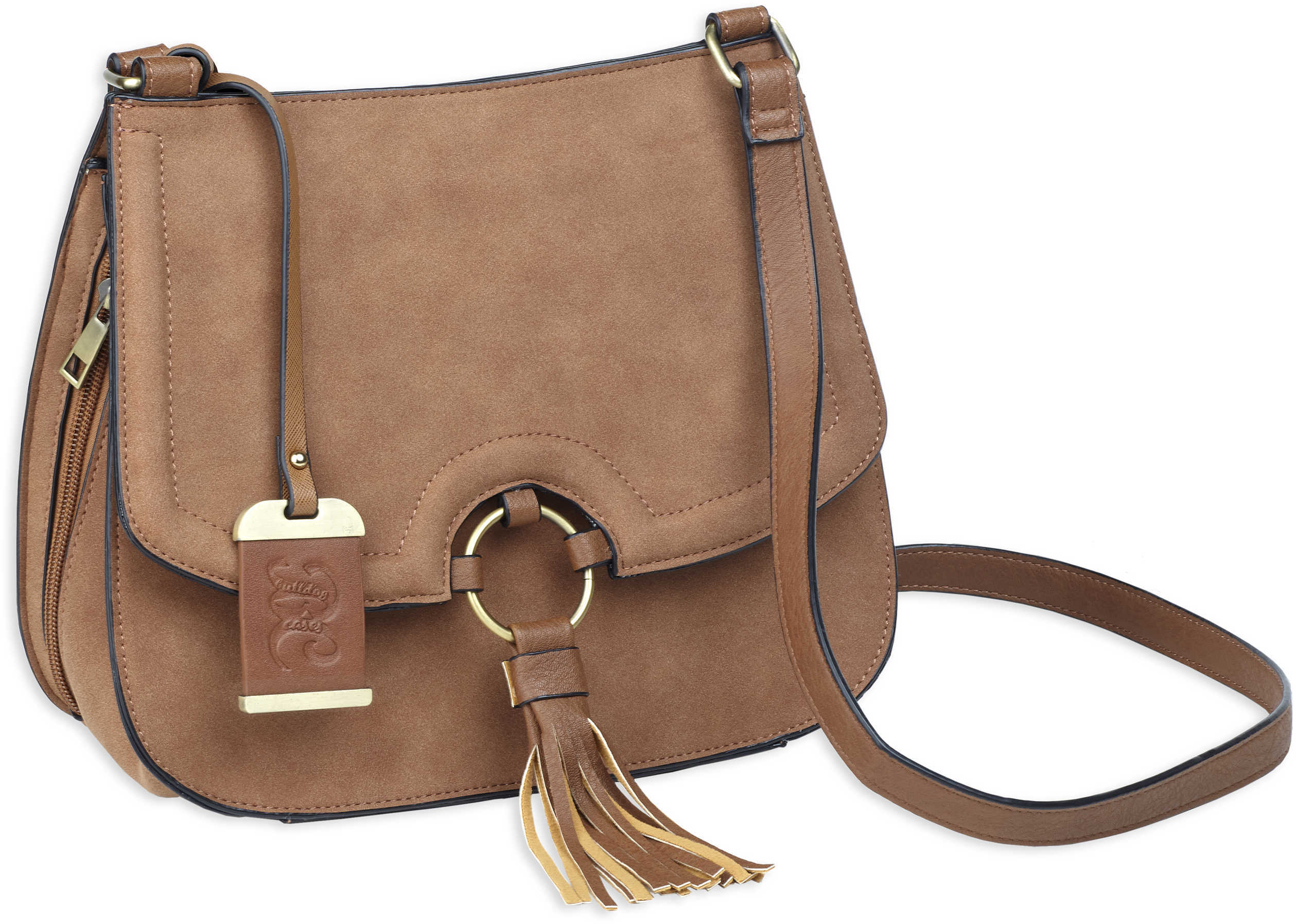 BDOG CROSS BODY PURSE W/HSTR CAMEL