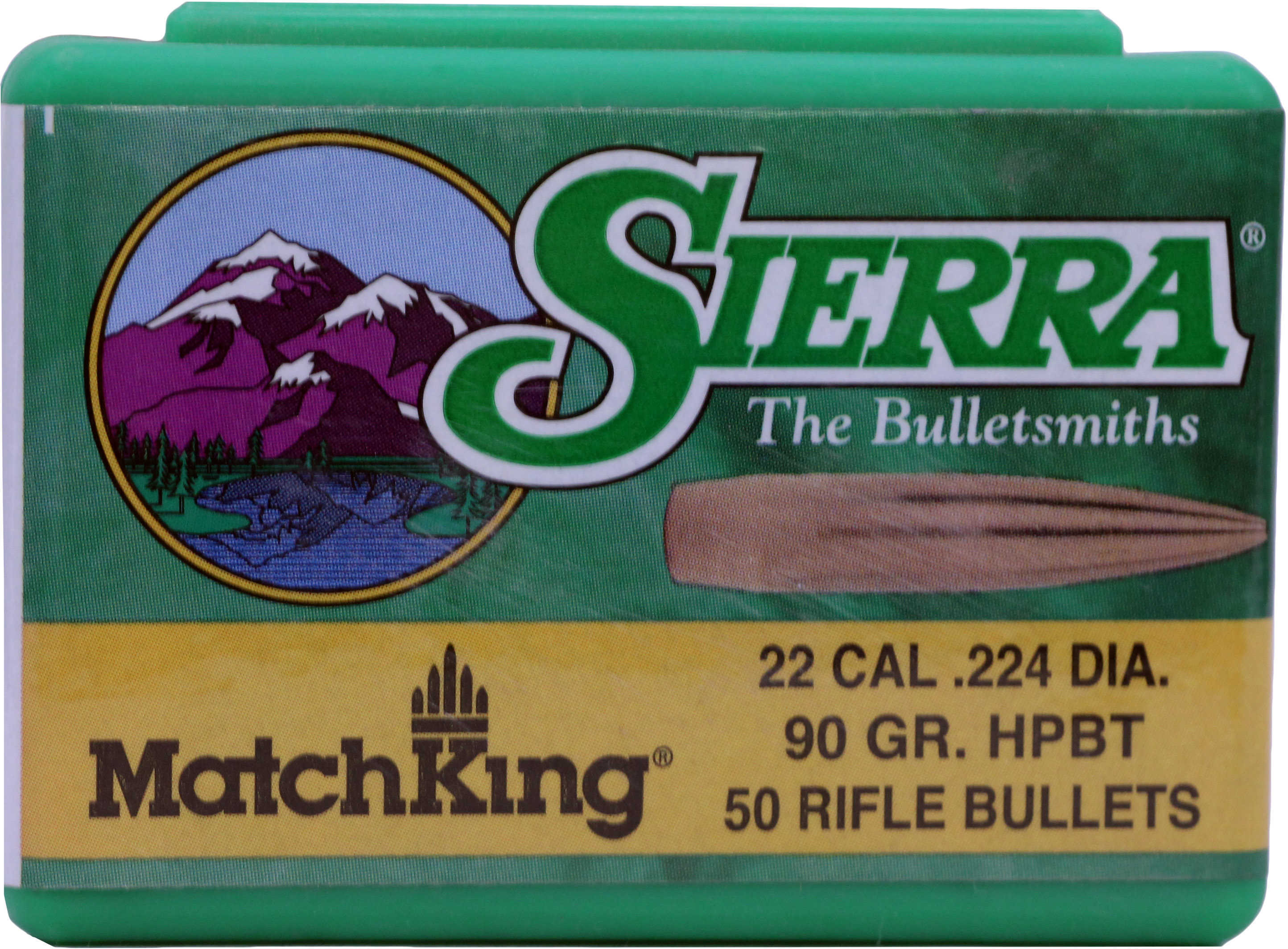 Matchking 22 Caliber (0.224'') Hollow Point Boat Tail Bullets