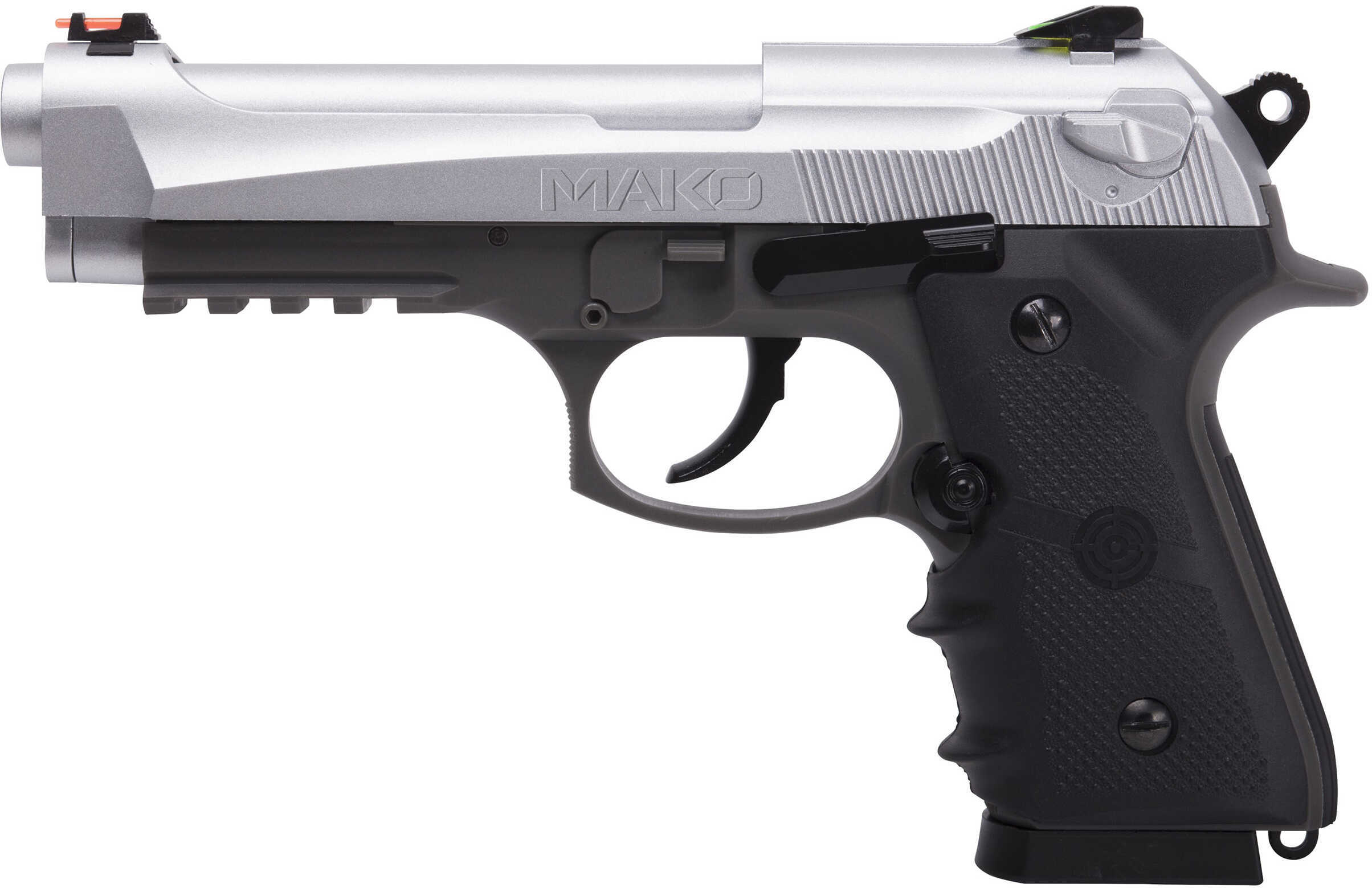 Crosman Mako CO2 Powered Blowback BB Pistol Semi Automatic Silver Metal Slide and Steel Barrel 20 Round Drop Out Magazin