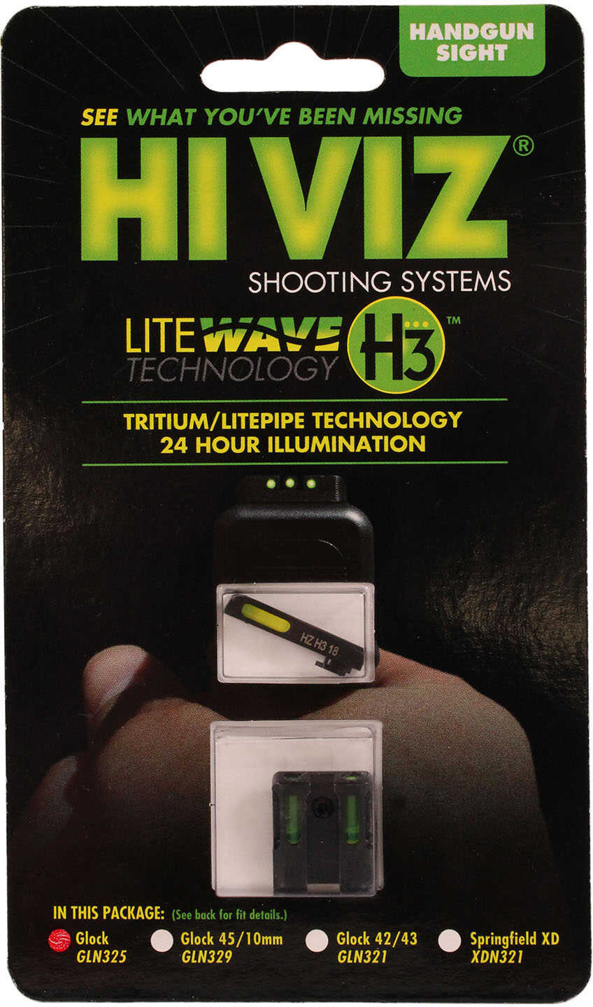 HIVIZ LITEWAVE H3 Tritium Pipe Set for Glock Models No 42/43