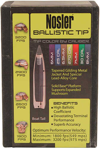 NOSLER Ballistic Tip 30 Cal 50 Count 165 Grain 30165