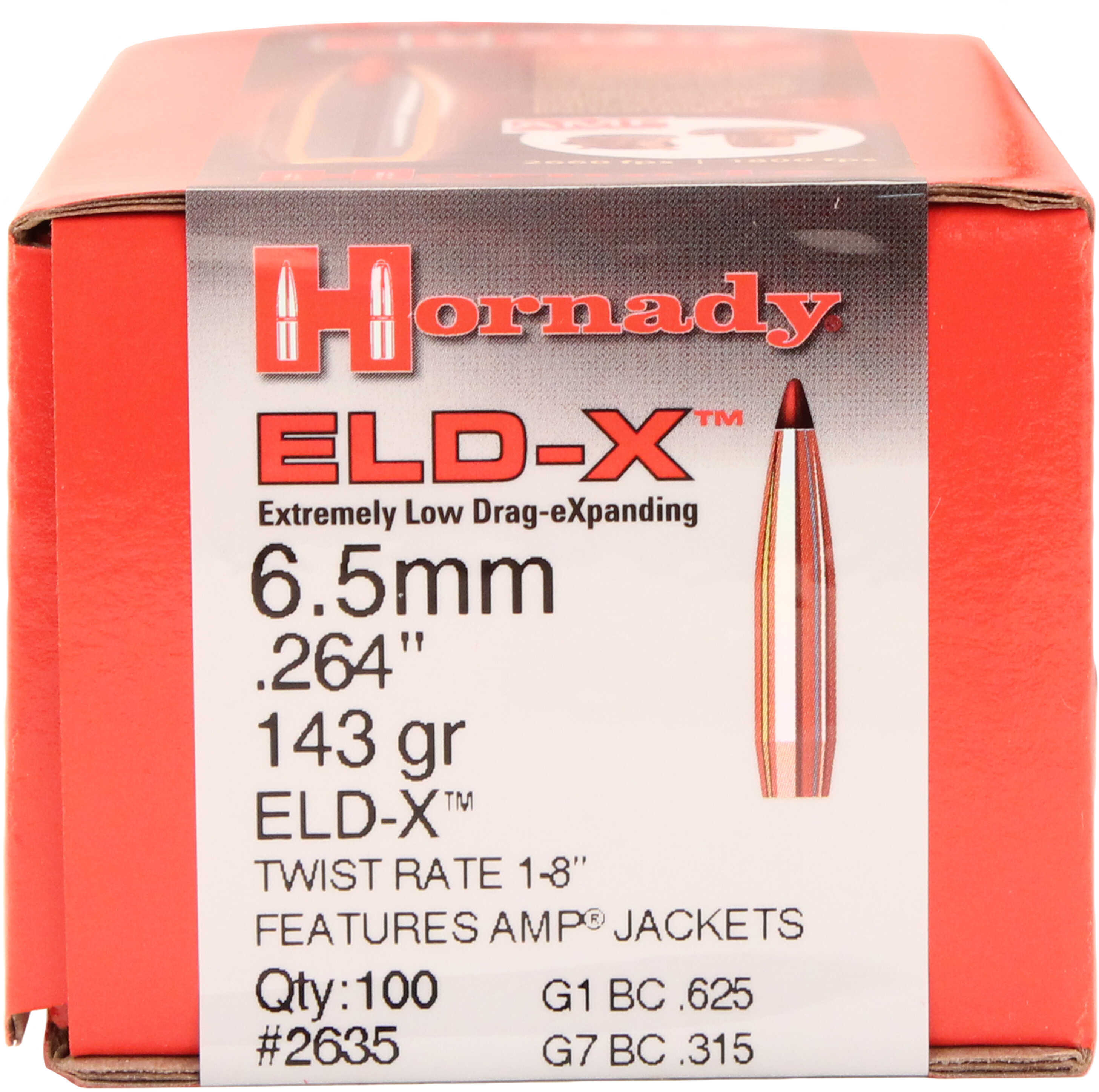 Hornady ELD-X Bullets With Heat Shield Tip 6.5mm .264" 143 Gr 100/Box