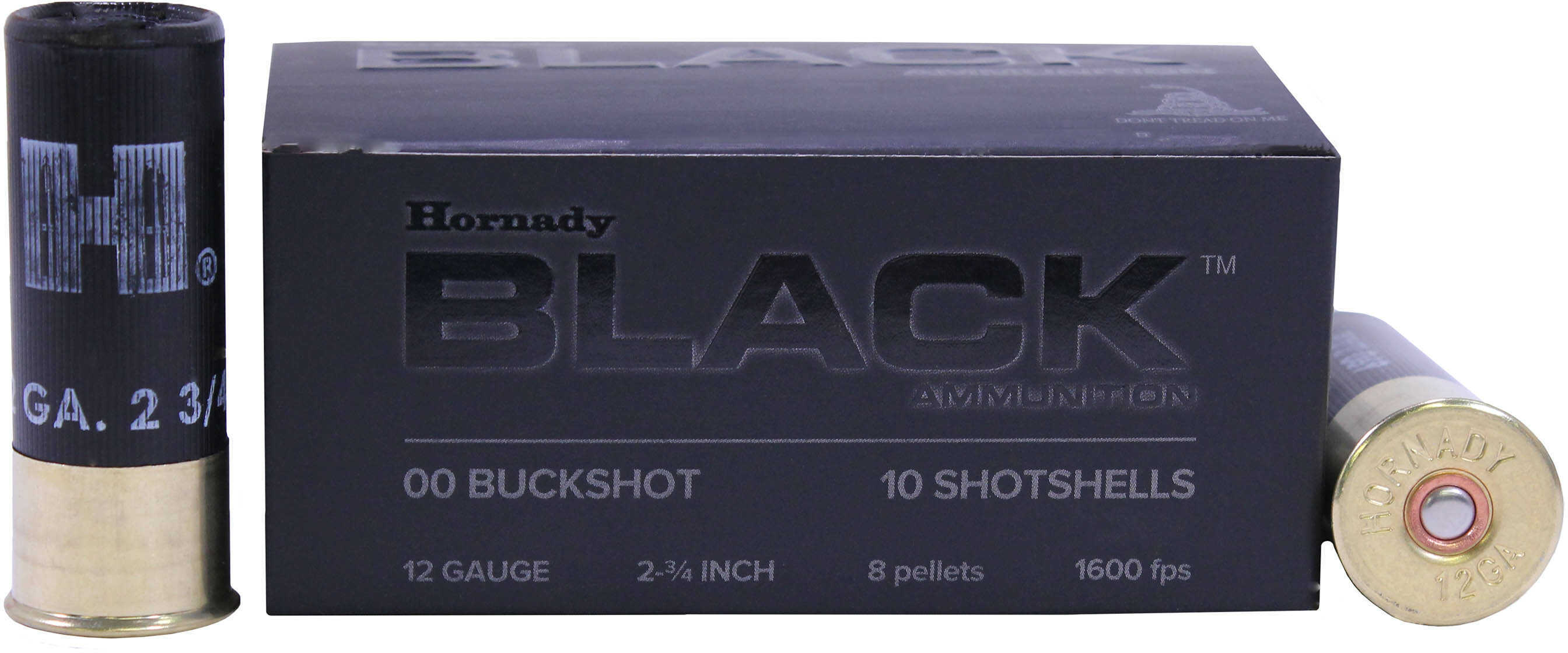 Hornady Black 12 Gauge Shotshell 00 Buckshot 10 Shells Per Box Shotgun Ammunition