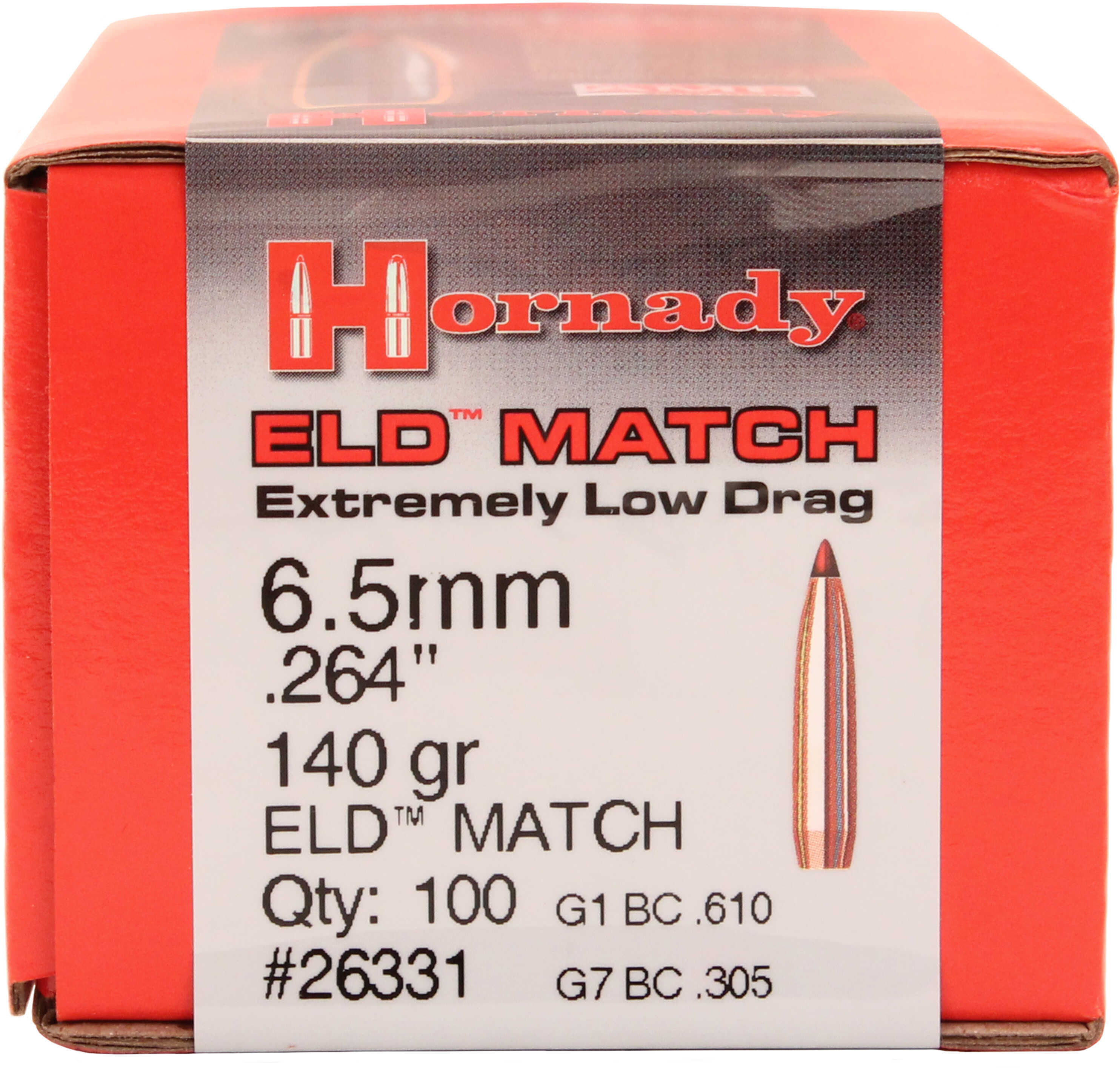 Hornady 6.5mm .264 Diameter 140 Grain  ELD-Match 100 Count