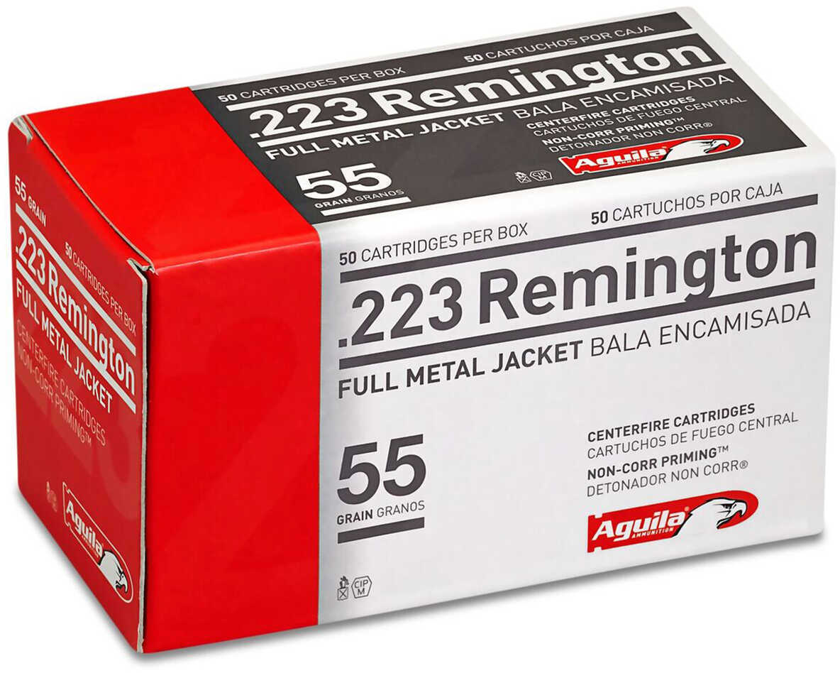 223 Rem 55 Grain FMJ 50 Rounds Aguila Ammunition 223 Remington