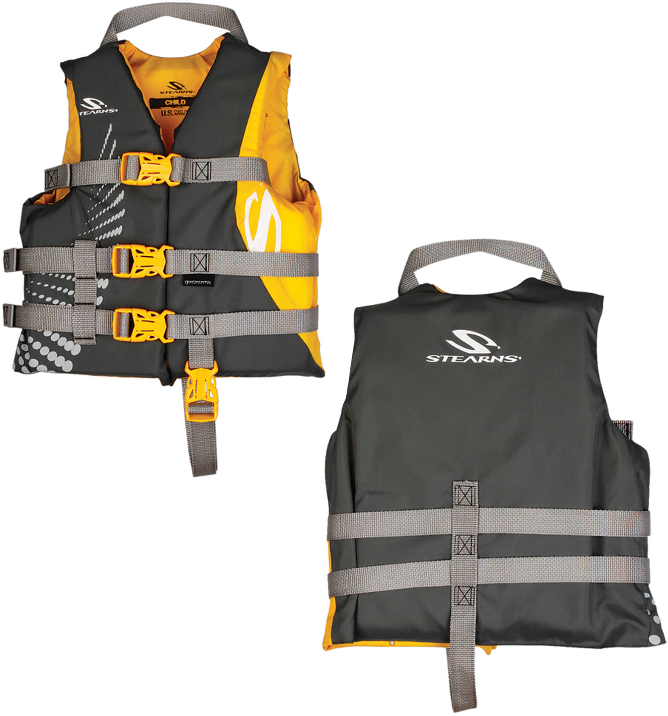 Stearns Antimicrobial Nylon Life Jacket - 30-50lbs - Gold Rush